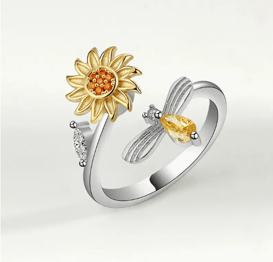 Jordyna & Co. Ring Adjustable Sunflower Fidget Ring