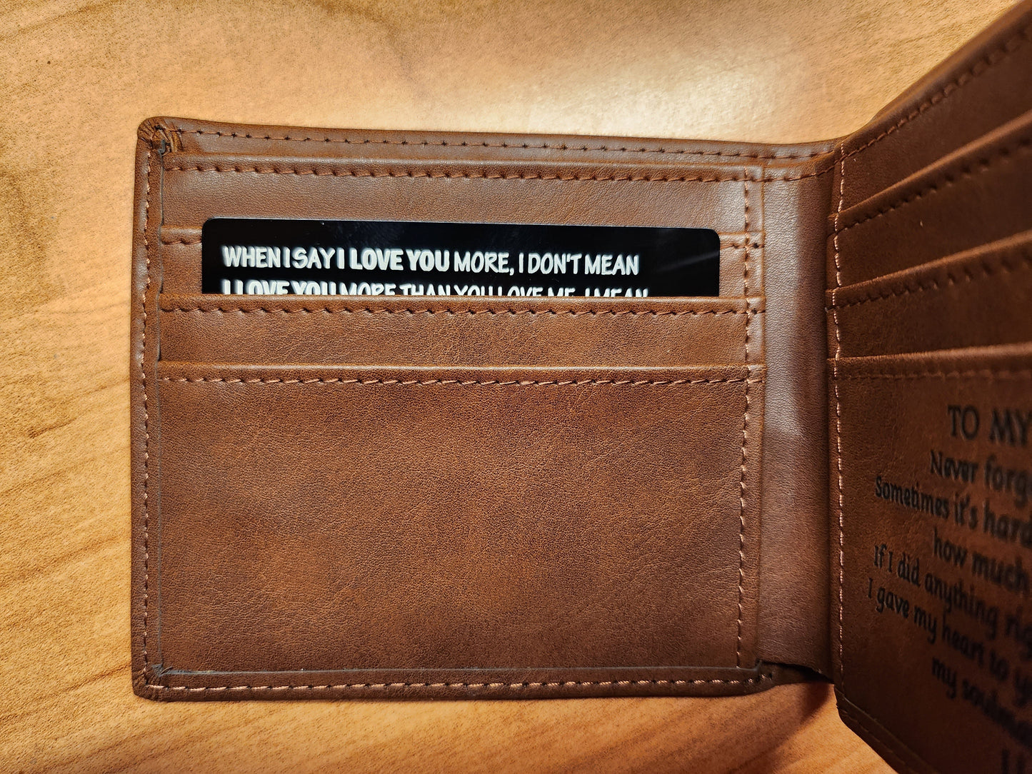 Jordyna & Co. Wallet Card "I Love You More" Metal Wallet Card