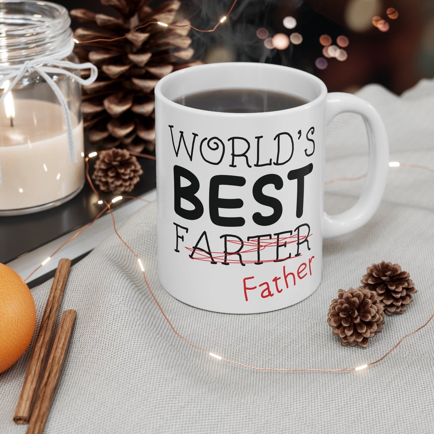 Printify Mug 11oz "World's Best Farter" 11oz Coffee Mug