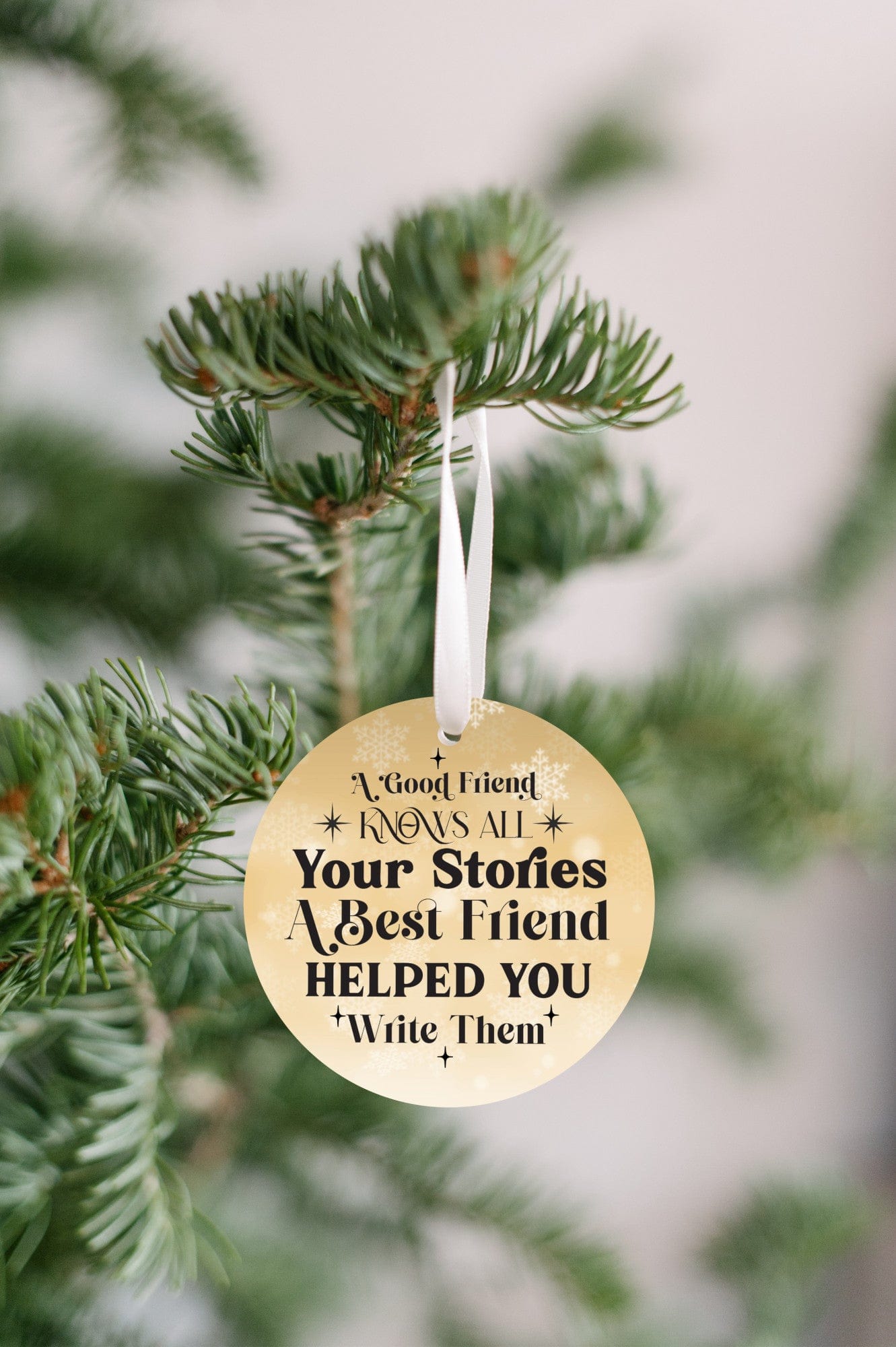 Quadra Marketplace UV Printed Plastic Christmas Ornament (Small) Default Best Friend Christmas Ornament Best Friend Christmas Ornament