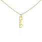 ShineOn Fulfillment Jewelry 18k Yellow Gold Finish / Standard Box Personalized Vertical Name Necklace