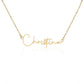 ShineOn Fulfillment Jewelry Gold Finish Over Stainless Steel / Standard Box Name Necklace - Signature Style