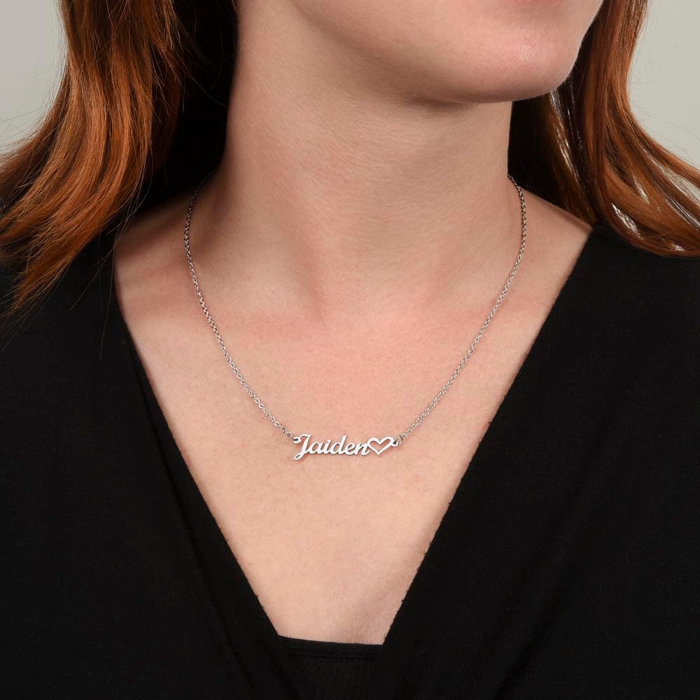 ShineOn Fulfillment Jewelry Personalized Name Necklace + Heart