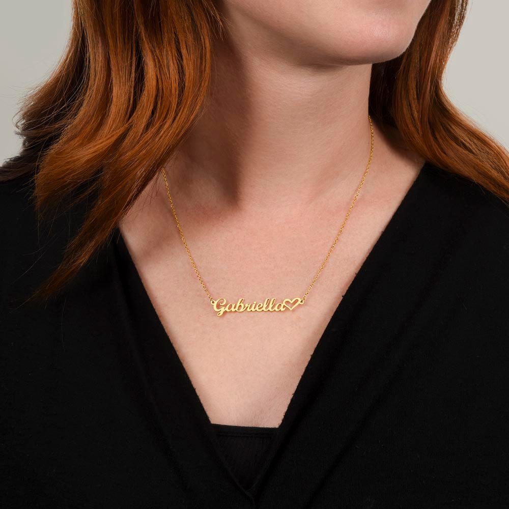 ShineOn Fulfillment Jewelry Personalized Name Necklace + Heart