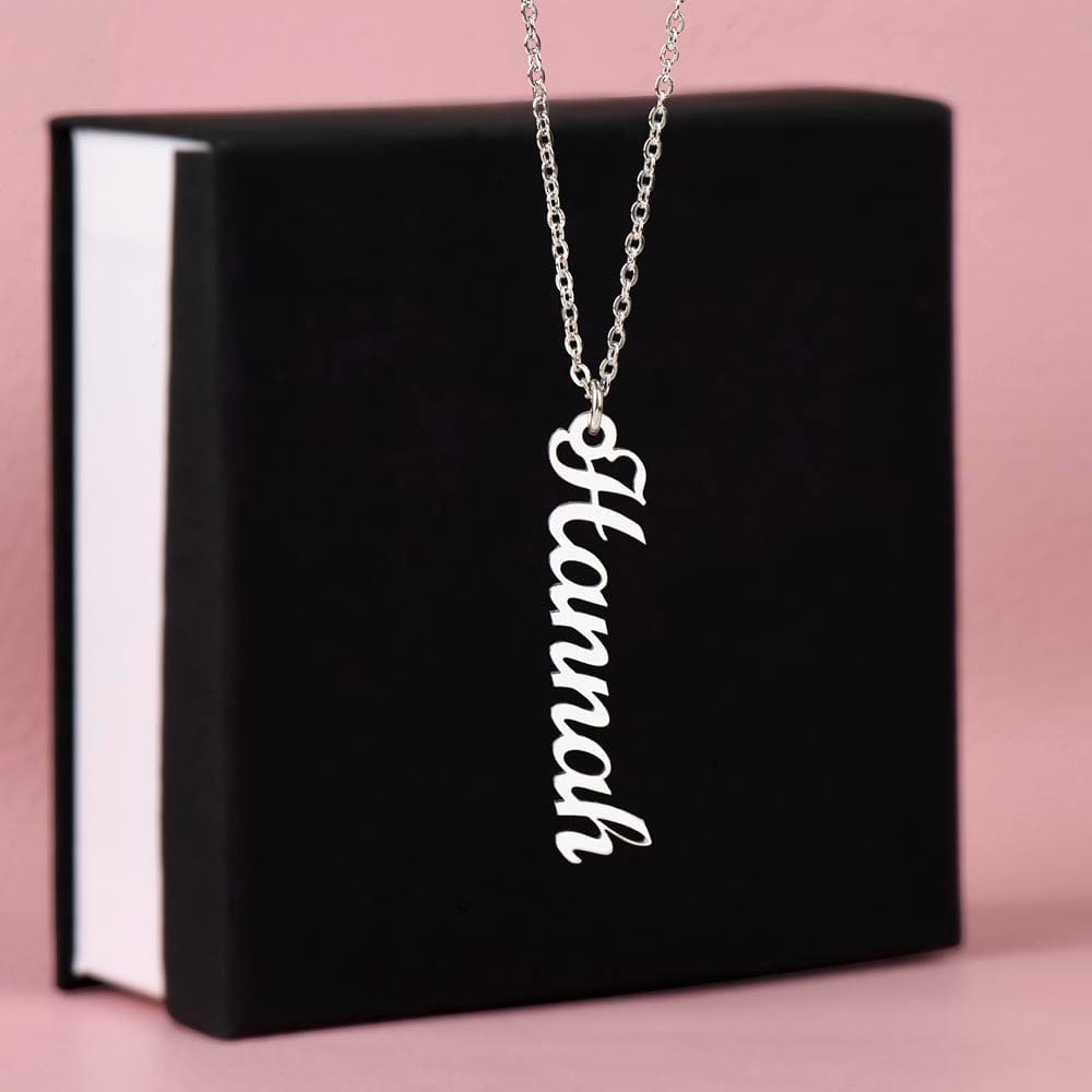 ShineOn Fulfillment Jewelry Personalized Vertical Name Necklace