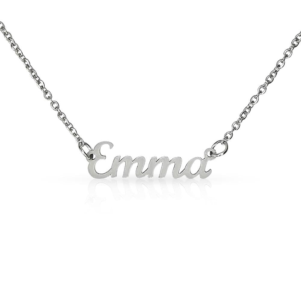 ShineOn Fulfillment Jewelry Polished Stainless Steel / Standard Box Personalized Name Necklace