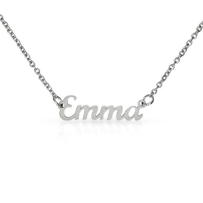 ShineOn Fulfillment Jewelry Polished Stainless Steel / Standard Box Personalized Name Necklace