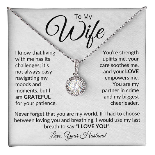 ShineOn Fulfillment Jewelry Standard Gift Box Gift for Wife - "Last Breath to Say I Love You" Eternal Hope Necklace