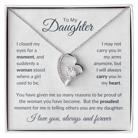 ShineOn Fulfillment Jewelry To My Daughter - "Reasons to be Proud" Forever Love Necklace