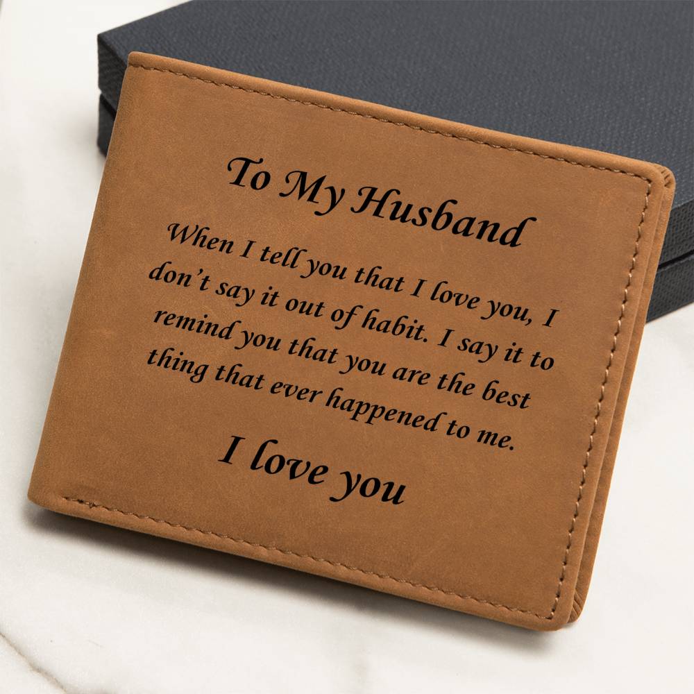 ShineOn Fulfillment Jewelry To My Husband - "Best Thing That Ever Happened To Me" Bi-Fold Wallet