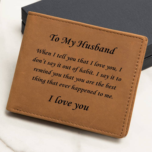 ShineOn Fulfillment Jewelry To My Husband - "Best Thing That Ever Happened To Me" Bi-Fold Wallet