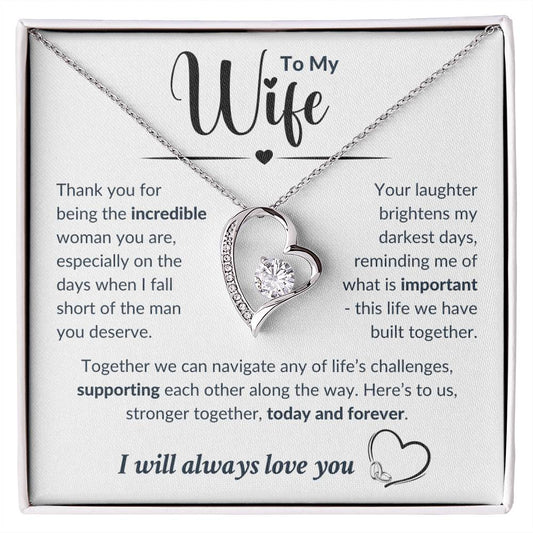 ShineOn Fulfillment Jewelry To My Wife - "Stronger Together" Forever Love Necklace